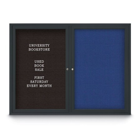 United Visual Products Corkboard, Cork/Black, 36" x 36" UV436H-BLACK-CORK